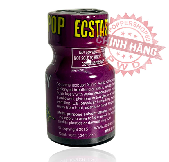 Popper Ecstasy Pop 10ml tăng cực khoái mạnh mượt không đau